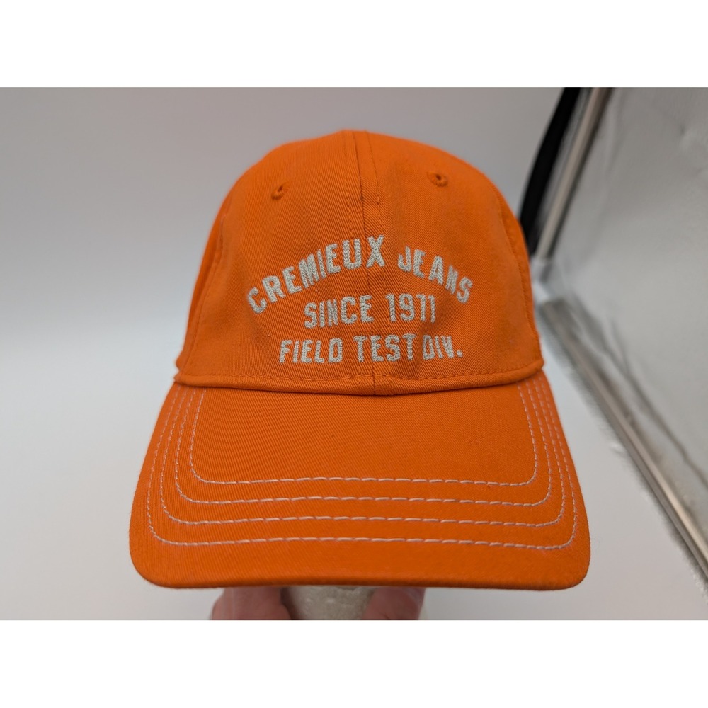 Cremieux Jeans Field Test Div Orange Baseball Cap Hat A-Flex One Size